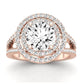 Flora Moissanite Matching Band Only (engagement Ring Not Included) For Ring With Round Center rosegold