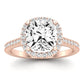 Mallow Moissanite Matching Band Only (does Not Include Engagement Ring)   For Ring With Cushion Center rosegold