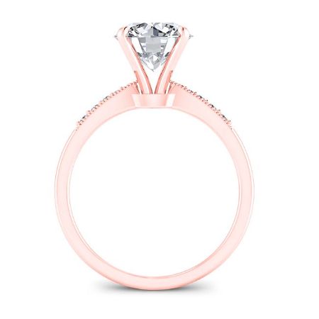 Poppy Diamond Matching Band Only (engagement Ring Not Included) For Ring With Round Center rosegold
