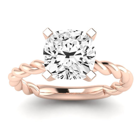 Balsam Moissanite Matching Band Only (does Not Include Engagement Ring) For Ring With Cushion Center rosegold