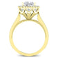Mawar Diamond Matching Band Only (engagement Ring Not Included) For Ring With Princess Center yellowgold
