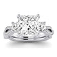 Bottlebrush Diamond Matching Band Only (does Not Include Engagement Ring) For Ring With Princess Center whitegold