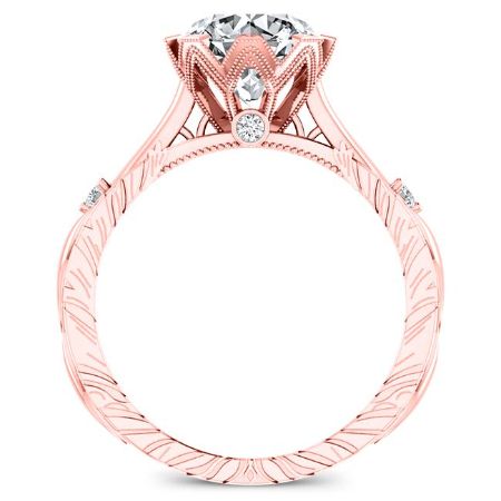 Arbor Moissanite Matching Band Only (engagement Ring Not Included) For Ring With Round Center rosegold