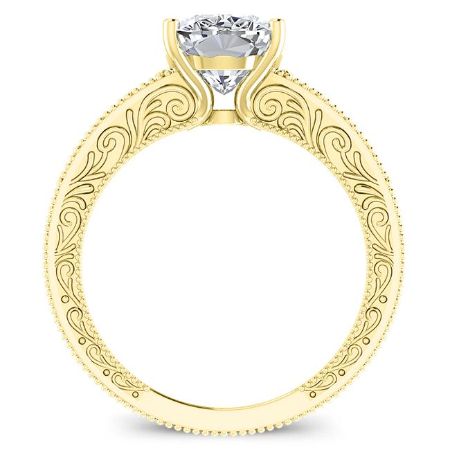 Romy Diamond Matching Band Only (engagement Ring Not Included) For Ring With Cushion Center yellowgold
