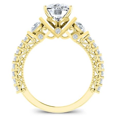 Belle Cushion Diamond Bridal Set (Lab Grown Igi Cert) yellowgold