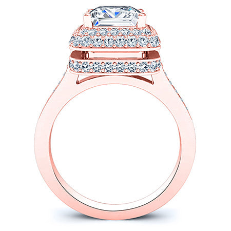 Indigo Diamond Matching Band Only (engagement Ring Not Included) For Ring With Princess Center rosegold