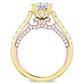 Nasrin Moissanite Matching Band Only (engagement Ring Not Included) For Ring With Princess Center yellowgold