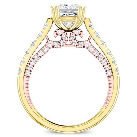 Nasrin Moissanite Matching Band Only (engagement Ring Not Included) For Ring With Princess Center yellowgold