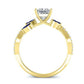 Alba Diamond Matching Band Only (engagement Ring Not Included) For Ring With Princess Center yellowgold