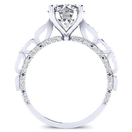 Peregrine Diamond Matching Band Only (engagement Ring Not Included) For Ring With Round Center whitegold