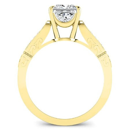 Heath Moissanite Matching Band Only (engagement Ring Not Included) For Ring With Princess Center yellowgold
