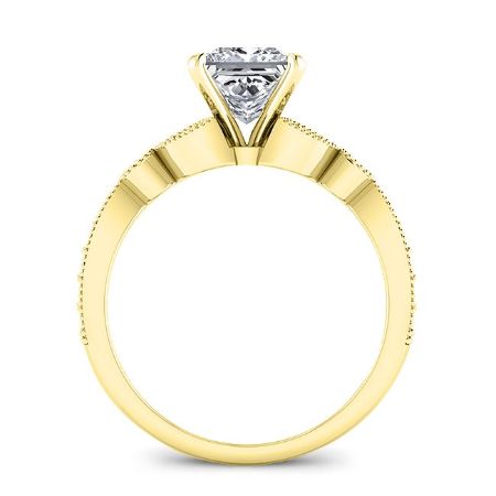 Laurel Diamond Matching Band Only (engagement Ring Not Included) For Ring With Round Center yellowgold