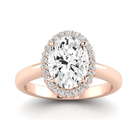 Calla Lily Moissanite Matching Band Only (does Not Include Engagement Ring) For Ring With Oval Center rosegold