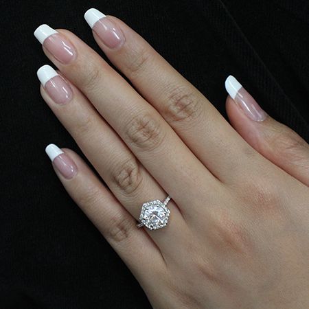 Cypress Round Diamond Engagement Ring (Lab Grown Igi Cert) whitegold