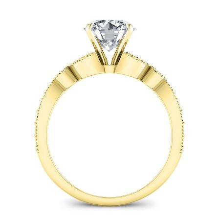 Laurel Diamond Matching Band Only (engagement Ring Not Included) For Ring With Cushion Center yellowgold