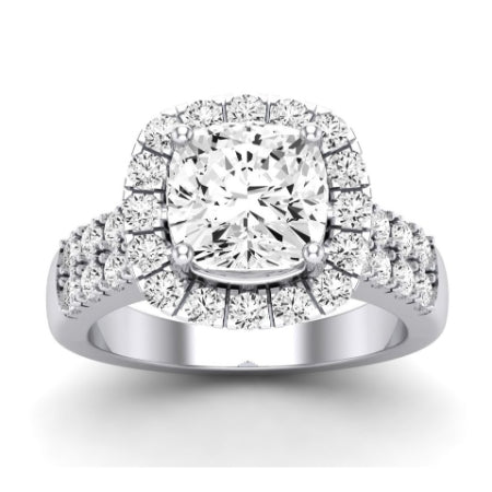 Velvet Diamond Matching Band Only (does Not Include Engagement Ring)  For Ring With Cushion Center whitegold