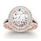 Lupin Moissanite Matching Band Only (does Not Include Engagement Ring)  For Ring With Oval Center rosegold