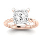 Balsam Moissanite Matching Band Only (does Not Include Engagement Ring) For Ring With Princess Center rosegold