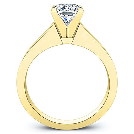 Rosemary Moissanite Matching Band Only (engagement Ring Not Included) For Ring With Cushion Center yellowgold