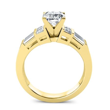Bluebell Diamond Matching Band Only (engagement Ring Not Included) For Ring With Cushion Center yellowgold
