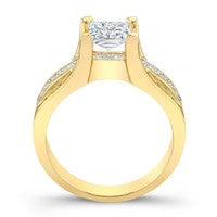 Ilima Moissanite Matching Band Only (engagement Ring Not Included) For Ring With Princess Center yellowgold