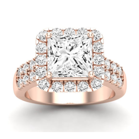 Velvet Diamond Matching Band Only (does Not Include Engagement Ring)  For Ring With Princess Center rosegold