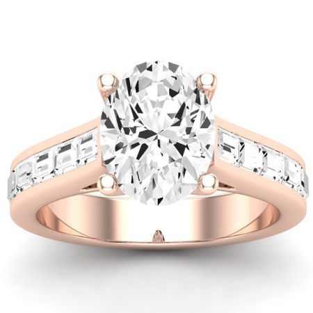 Yarrow Diamond Matching Band Only (engagement Ring Not Included) For Ring With Oval Center rosegold