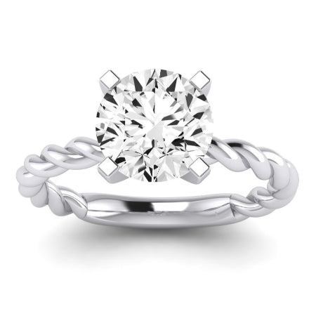 Balsam Moissanite Matching Band Only (does Not Include Engagement Ring) For Ring With Round Center whitegold