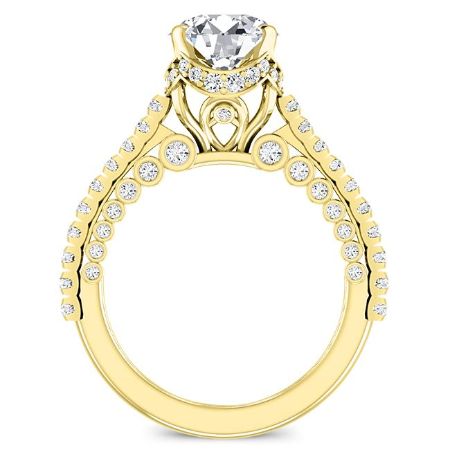 Garland Moissanite Matching Band Only (engagement Ring Not Included) For Ring With Round Center yellowgold