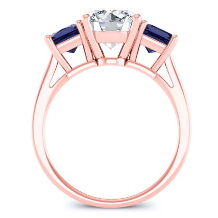 Ilex Moissanite Matching Band Only (engagement Ring Not Included) For Ring With Round Center rosegold