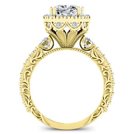 Canna Cushion Diamond Bridal Set (Lab Grown Igi Cert) yellowgold