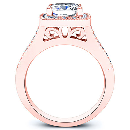 Quince Moissanite Matching Band Only (engagement Ring Not Included) For Ring With Princess Center rosegold