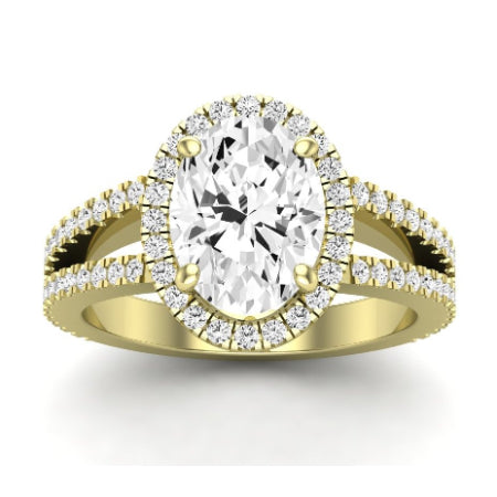 Freesia Oval Moissanite Bridal Set yellowgold