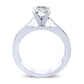 Petunia Moissanite Matching Band Only (engagement Ring Not Included) For Ring With Round Center whitegold