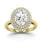 Tulip Diamond Matching Band Only ( Engagement Ring Not Included) For Ring With Oval Center yellowgold