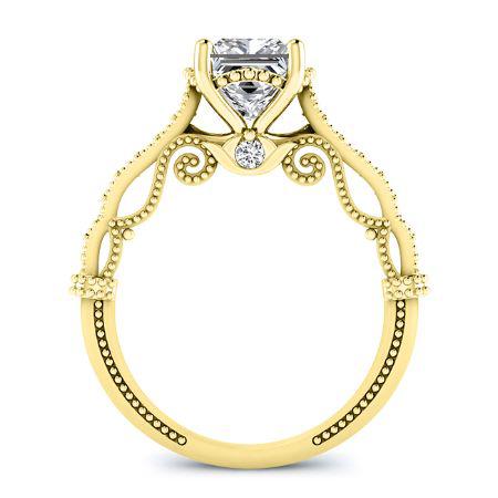 Laylani Moissanite Matching Band Only (engagement Ring Not Included) For Ring With Princess Center yellowgold