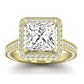 Buttercup Moissanite Matching Band Only (does Not Include Engagement Ring)  For Ring With Princess Center yellowgold
