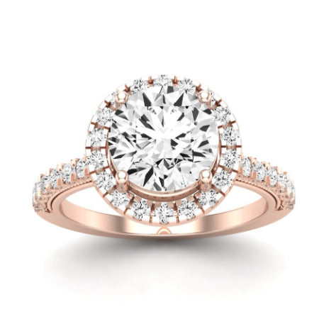 Florizel Diamond Matching Band Only (does Not Include Engagement Ring) For Ring With Round Center rosegold