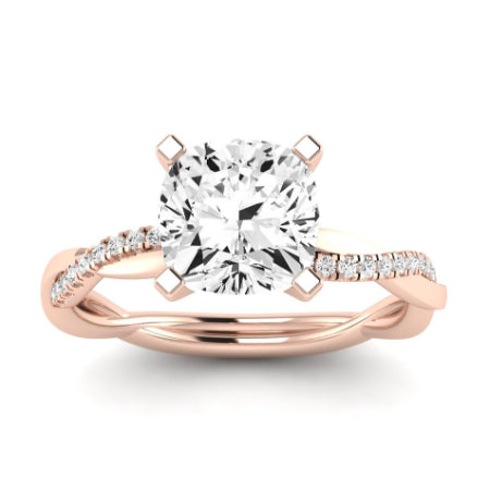 Iris Diamond Matching Band Only (does Not Include Engagement Ring) For Ring With Cushion Center rosegold