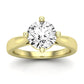 Gardenia Moissanite Matching Band Only (does Not Include Engagement Ring) For Ring With Round Center yellowgold