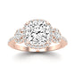 Lunaria Moissanite Matching Band Only (does Not Include Engagement Ring) For Ring With Cushion Center rosegold