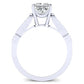 Heath Diamond Matching Band Only (engagement Ring Not Included) For Ring With Princess Center whitegold