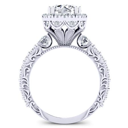 Canna Round Diamond Bridal Set (Lab Grown Igi Cert) whitegold