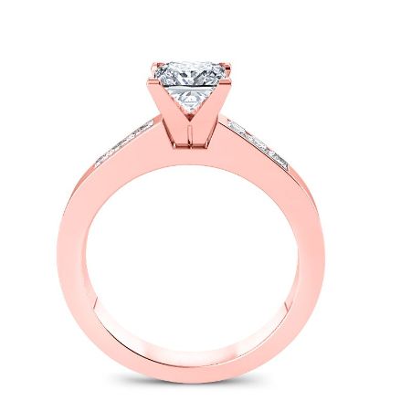 Jessamine Diamond Matching Band Only (engagement Ring Not Included) For Ring With Round Center rosegold