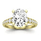 Holly Diamond Matching Band Only (does Not Include Engagement Ring) For Ring With Oval Center yellowgold