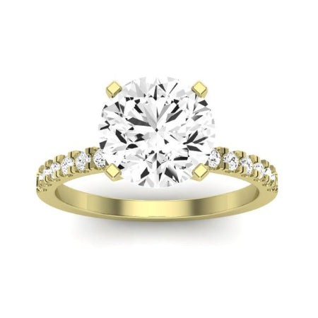 Dahlia Moissanite Matching Band Only (engagement Ring Not Included) For Ring With Round Center yellowgold