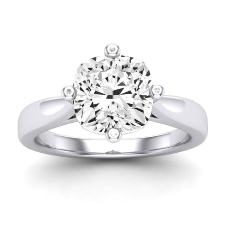 Gardenia Moissanite Matching Band Only (does Not Include Engagement Ring) For Ring With Cushion Center whitegold