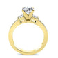 Yellow Bell Diamond Matching Band Only (engagement Ring Not Included) For Ring With Cushion Center yellowgold