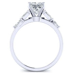 Wisteria Moissanite Matching Band Only (engagement Ring Not Included) For Ring With Princess Center whitegold