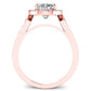 Kalmia Moissanite Matching Band Only (engagement Ring Not Included) For Ring With Cushion Center rosegold